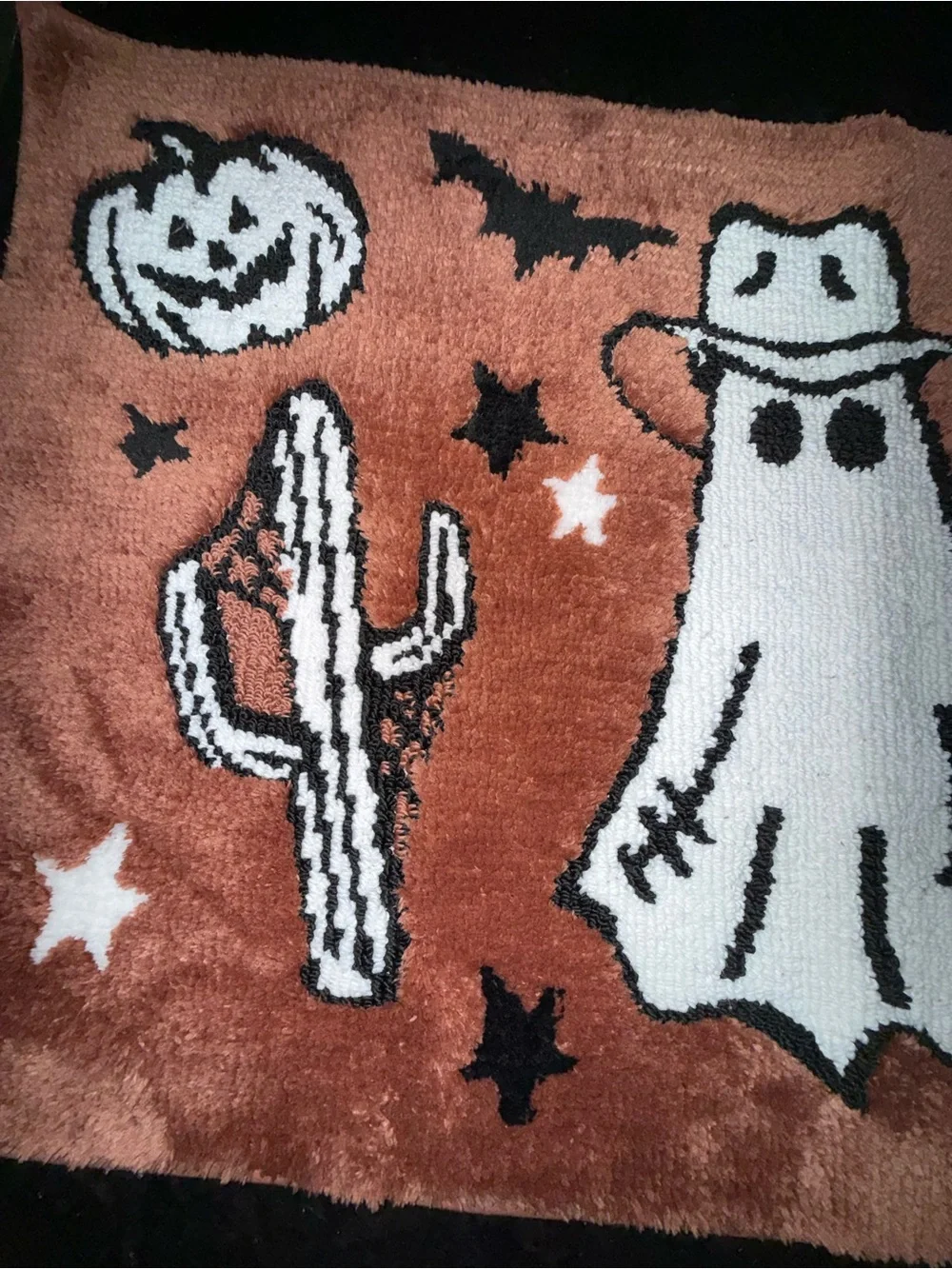 NEW Wrangler Western Ghost Cowboy Hat Boots, Cactus, Pumpkin Bathroom Rug 20x32”